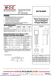 MC79L09BP datasheet pdf Micro Commercial Components
