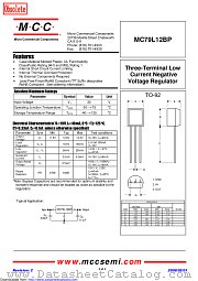 MC79L12BP datasheet pdf Micro Commercial Components