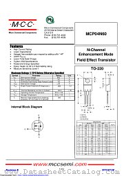 MCP04N60 datasheet pdf Micro Commercial Components