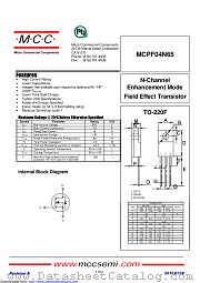 MCPF04N65 datasheet pdf Micro Commercial Components
