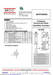 MCPF05N60B datasheet pdf Micro Commercial Components