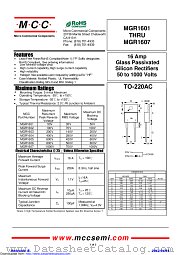 MGR1606 datasheet pdf Micro Commercial Components