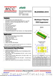 MLESD08A-2510 datasheet pdf Micro Commercial Components