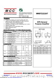 MMBT2222AT datasheet pdf Micro Commercial Components