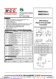 MMBT945-H datasheet pdf Micro Commercial Components