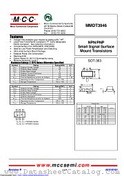 MMDT3946 datasheet pdf Micro Commercial Components