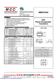 MMDT4403 datasheet pdf Micro Commercial Components