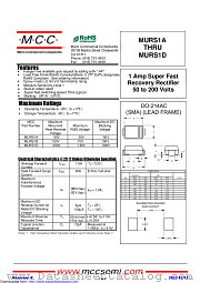 MURS1D datasheet pdf Micro Commercial Components