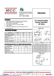 RB420DS datasheet pdf Micro Commercial Components