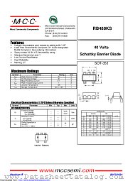 RB480KS datasheet pdf Micro Commercial Components