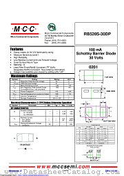 RB520S-30DP datasheet pdf Micro Commercial Components
