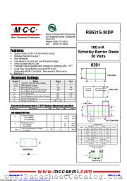 RB521S-30DP datasheet pdf Micro Commercial Components