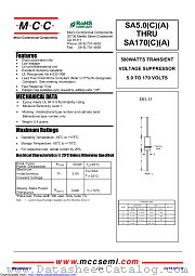 SA17C datasheet pdf Micro Commercial Components