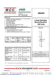 SB2200 datasheet pdf Micro Commercial Components