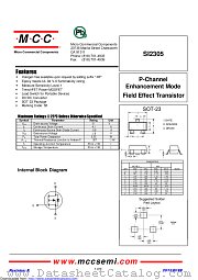 SI2305 datasheet pdf Micro Commercial Components