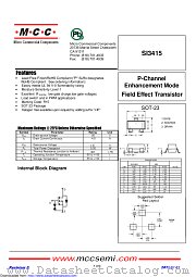 SI3415 datasheet pdf Micro Commercial Components