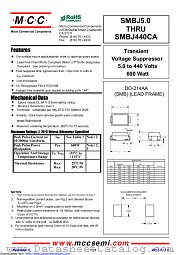 SMBJ220A datasheet pdf Micro Commercial Components