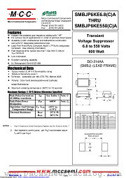 SMBJP6KE51CA datasheet pdf Micro Commercial Components