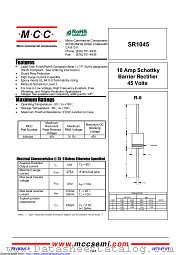 SR1045 datasheet pdf Micro Commercial Components