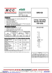 SR3150 datasheet pdf Micro Commercial Components