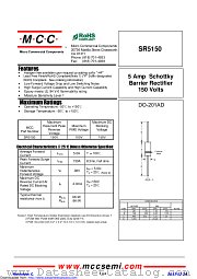 SR5150 datasheet pdf Micro Commercial Components