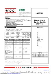 SR5200 datasheet pdf Micro Commercial Components