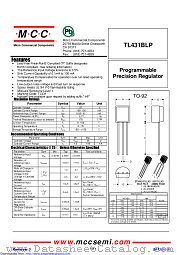 TL431BLP datasheet pdf Micro Commercial Components