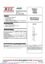 TZX4V3 datasheet pdf Micro Commercial Components