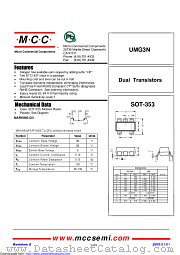 UMG3N datasheet pdf Micro Commercial Components
