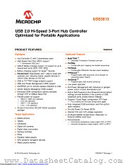 USB3813 datasheet pdf Microchip