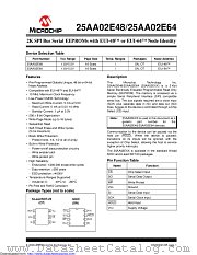 25AA02E64T-I/OT datasheet pdf Microchip