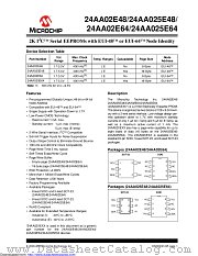 24AA02E48 datasheet pdf Microchip