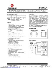 34AA04T-I/MNY datasheet pdf Microchip