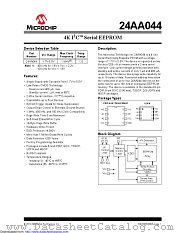 24AA044 datasheet pdf Microchip