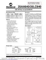 25AA640AT-I/MS16KVAO datasheet pdf Microchip