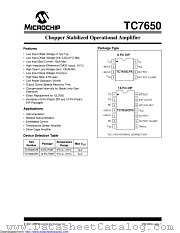 TC7650IJA datasheet pdf Microchip