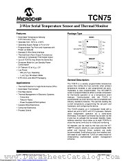 TCN75-3.3MUA datasheet pdf Microchip