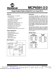 MCP6S93T-E/UN datasheet pdf Microchip