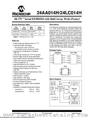 24AA014H datasheet pdf Microchip