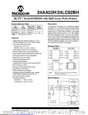24AA02H datasheet pdf Microchip