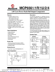 MCP6561 datasheet pdf Microchip