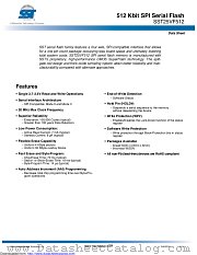 SST25VF512A-33-4I-QAE datasheet pdf Microchip