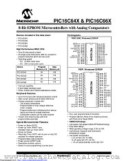 PIC16C642-04I/SPGVAO datasheet pdf Microchip