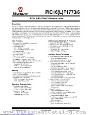 PIC16F1776T-I/MX datasheet pdf Microchip