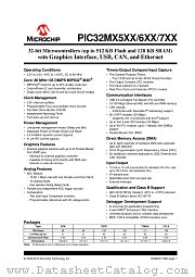 PIC32MX795F512LT-80V/PF datasheet pdf Microchip