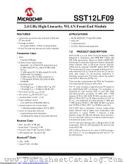 SST12LF09 datasheet pdf Microchip