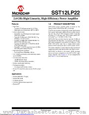 SST12LP22 datasheet pdf Microchip