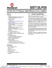 SST12LP25 datasheet pdf Microchip
