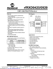 RFRXD0920-I/LQ datasheet pdf Microchip