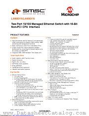LAN9311 datasheet pdf Microchip